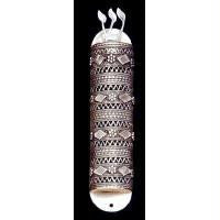 Sterling Silver Mezuzahs - Sterling Silver Mezuzah with Shin