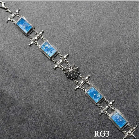 Traditional Design Roman Glass Bracelets - Roman Glass Filigree Bracelet