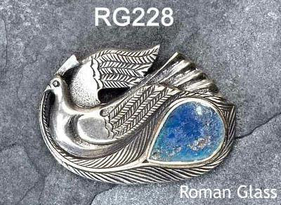 Handmade Roman Glass Pendants - Roman Glass Dove Pendant