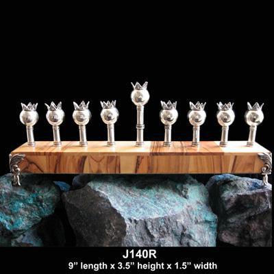 Sterling Silver Menorahs - Sterling Silver Hanukkah Menorah