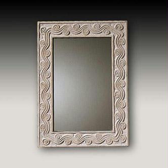 Jerusalem Stone Mirrors - &quot;Curly&quot; Rectangular Mirror