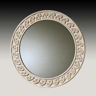 Jerusalem Stone Mirrors - &quot;Pompeii&quot; Round Mirror