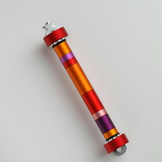 Metal Mezuzahs - Handmade Rainbow Israeli Mezuzah