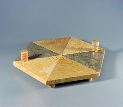 Jerusalem Stone Matzah Trays - Rishpon - Jerusalem Stone Seder Plate