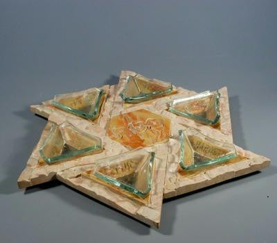 Jerusalem Stone Seder Plates - Ramot - Jerusalem Stone Seder Plate