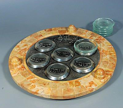 Jerusalem Stone Seder Plates - Hasauda - Jerusalem Stone Seder Plate