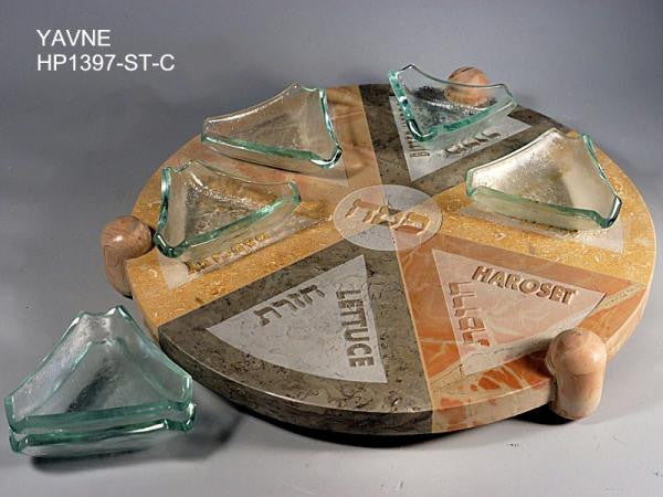 Jerusalem Stone Seder Plates - Yavne - Jerusalem Stone Seder Plate