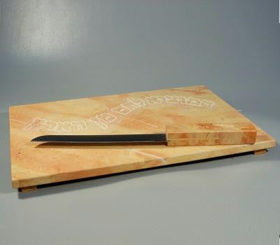 Granite, Jerusalem Stone &amp; Marble Challah Boards - Suvgania Jerusalem Stone Challah Board Set