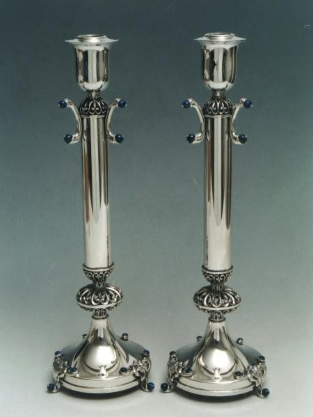 Sterling Silver Candlesticks - Distinctive Creation Scroll Candlesticks