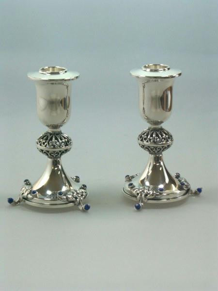 Sterling Silver Candlesticks - Distinctive Creation Scroll Candlesticks