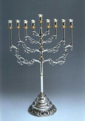 Sterling Silver Menorahs - Switch the Lights Candelabra Menorah