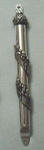 Sterling Silver Mezuzahs - Jerusalem Spirali Mezuzah Medium 10cm-3.9inches Add