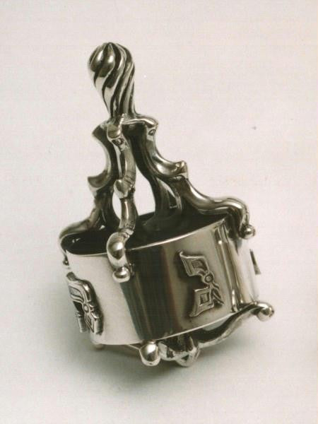 Sterling Silver Dreidels - Silver Scroll Dreidel