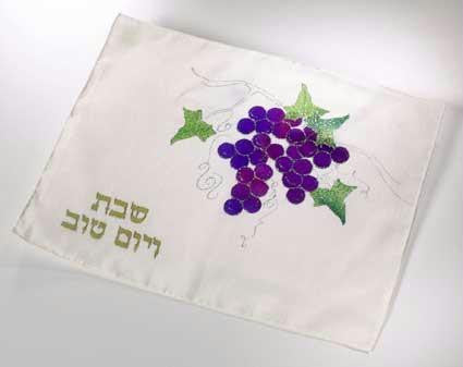 Challah Covers - Shabbat Challah Cover-Grapes