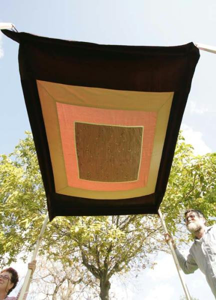 Handmade Wedding Chuppahs - Chuppah Bordeaux and Orange