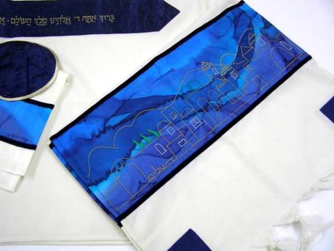 Modern Tallits for Men - Jerusalem Wool Tallit