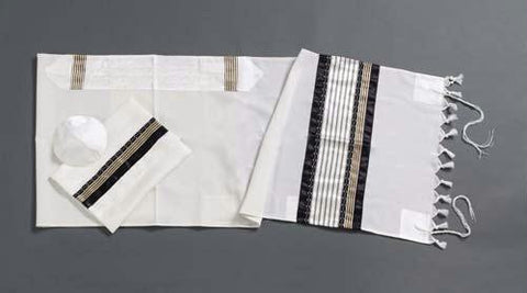 Modern Tallits for Men - Moon in the Desert Tallit Synthetic Printed