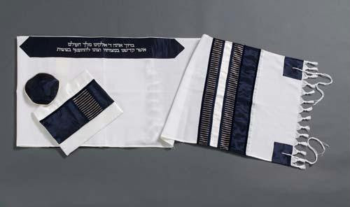 Modern Tallits for Men - Massada Tallit Wool Printed