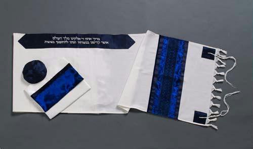 Modern Tallits for Men - Star of David Tallit Printed Synthetic