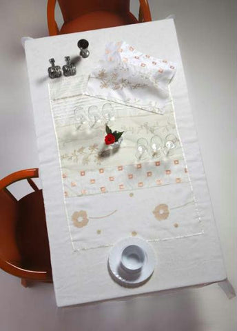 Table Linens - White Linen Tablecloth 280 x 140cms. (110 x 55 Inches) Add