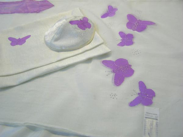 Women's Tallits - Purple Butterfly Tallit