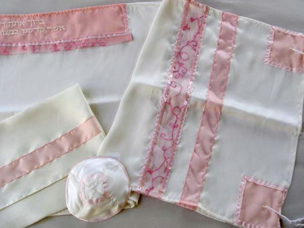 Women's Tallits - Pink Swirls Tallit