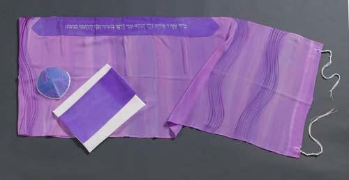 Women's Tallits - Tallit Purple Waves T2321