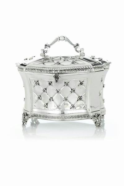 Sterling Silver Etrog Box - Florence XP Sterling Silver Etrog Box