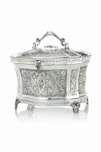 Sterling Silver Etrog Box - Florence Sterling Silver Etrog Box