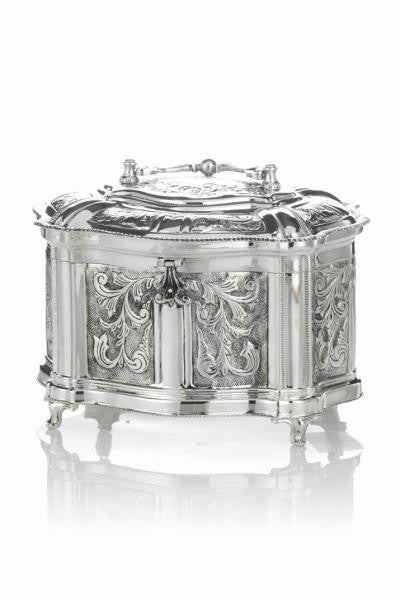 Sterling Silver Etrog Box - English Garden Gates Sterling Silver Etrog Box