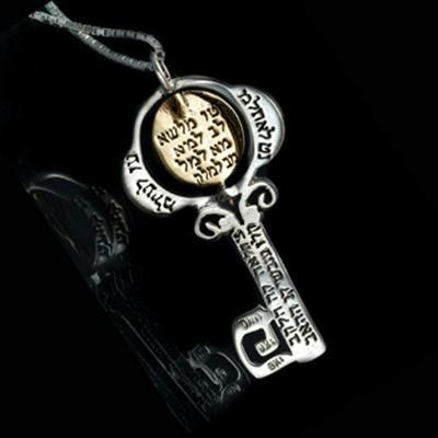 Key Pendants - Tikkun Klali Pendant with Rotating Coin