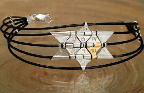 Kabbalah Bracelets - Star of David with Shema Yisrael Kabbalah Bracelet