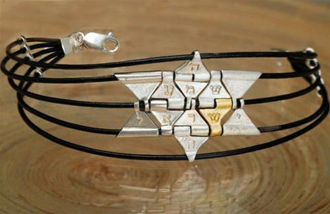 Kabbalah Bracelets - Star of David with Shema Yisrael Kabbalah Bracelet