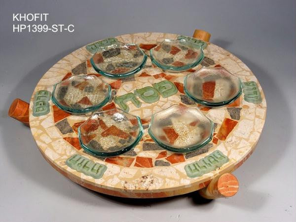 Jerusalem Stone Seder Plates - Khofit - Jerusalem Stone Seder Plate