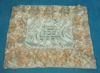 Challah Covers - Cream Rose Challah Cover