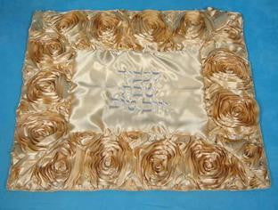Challah Covers - Gold Rose Challah Cover