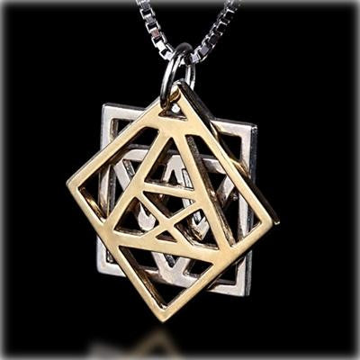 Jewish Kabbalah Jewelry - Adam and Eve Kabbalah Pendant