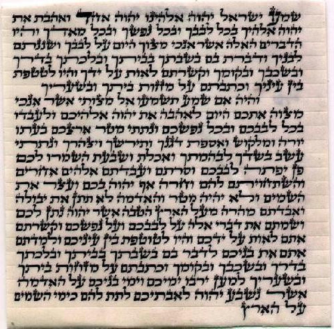Kosher Mezuzah Scrolls - Superior Kosher Parchment (Klaf-Scroll) Ashkenaz Large Case 4.7inch-12cm