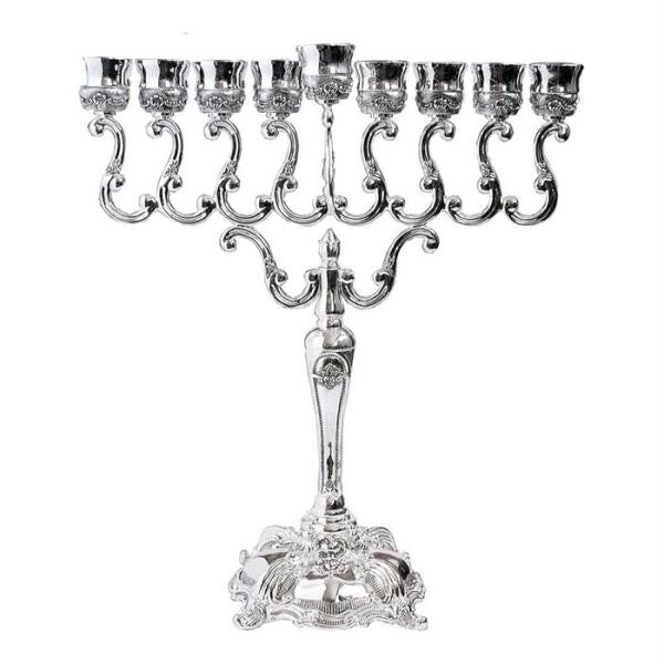 Metal Menorahs - Chanukah Menorah 55 cm Silver