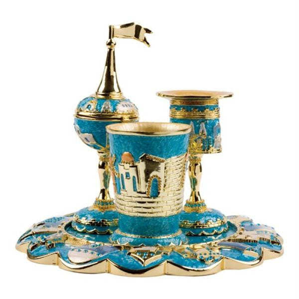 Jeweled Havdalah Sets - Jeweled - Havdalah set Turquoise