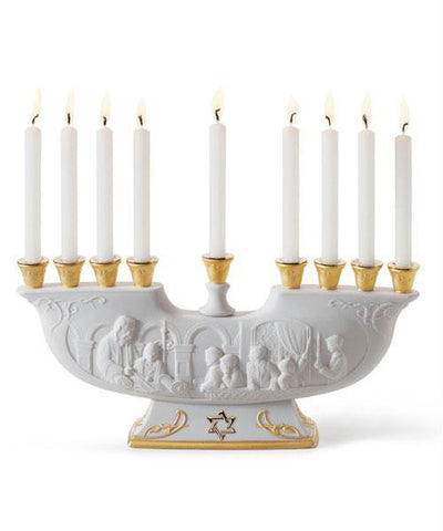 Handmade Glass Menorahs - Lladro Menorah (Re-Deco)