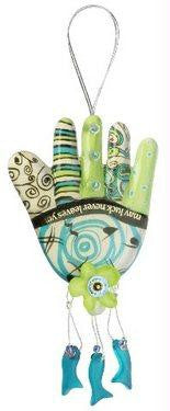 Hamsa &amp; Jewish Blessings - Glass Hamsa