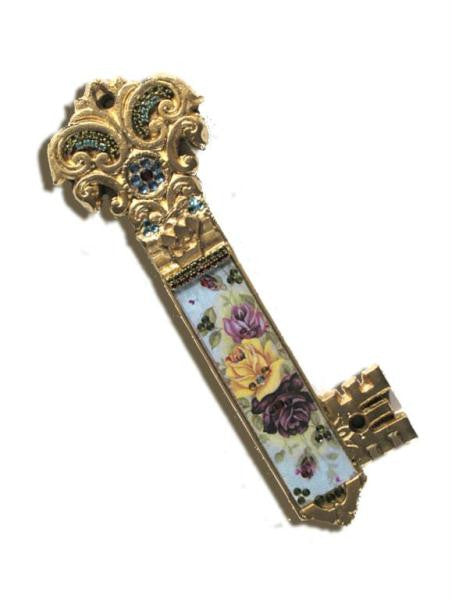 Designs by Michal David - Roses Forever Key Mezuzah by Michal David