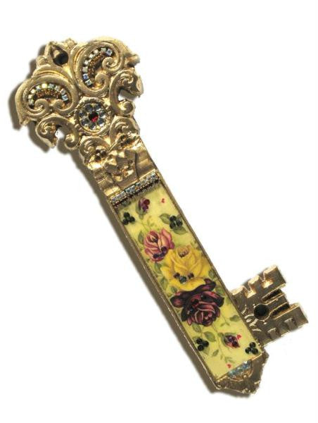 Designs by Michal David - Roses Forever Key Mezuzah by Michal David