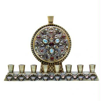 Menorahs by Michal Golan - A Treasure Chest of Gold and Brilliant Swarovski Crystals