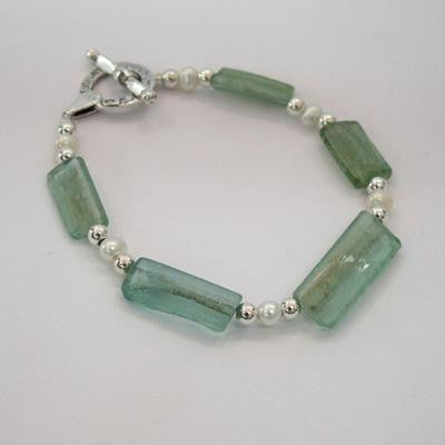 Traditional Design Roman Glass Bracelets - Artisan Roman Glass Silver Bracelet