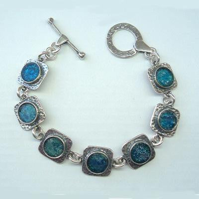 Traditional Design Roman Glass Bracelets - Roman Glass Silver Fashion Bracelet