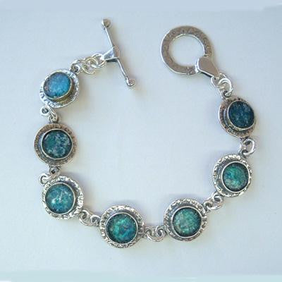 Traditional Design Roman Glass Bracelets - Roman Glass Silver Fashion Bracelet