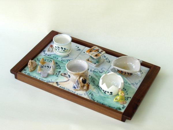 Ceramic Seder Plate - Puzzle Seder Plate