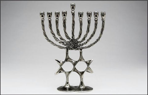 Metal Menorahs - Star Menorah by Patrick Meyers